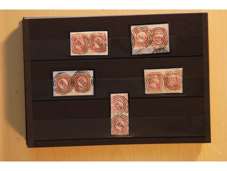 1850/67, sehr reichhaltiger Sammlungsbestand in 8 Kassetten und 3 Briefalben, ab der ersten Ausgabe mit einer Vielzahl von Ei