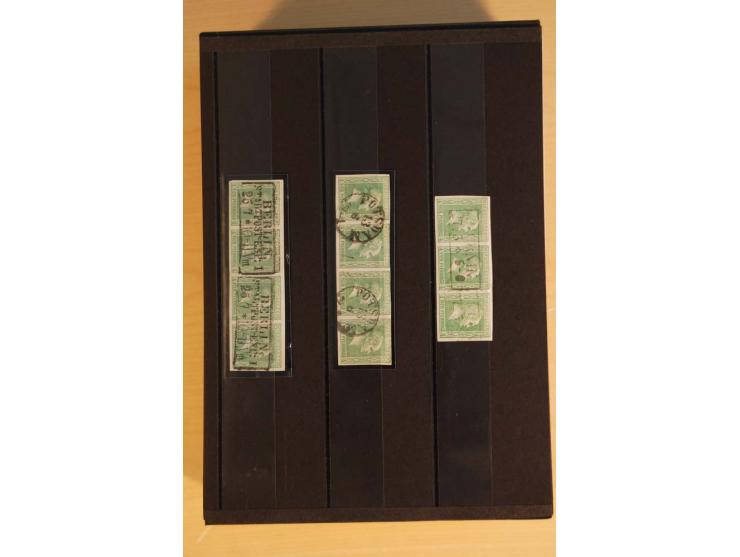 1850/67, sehr reichhaltiger Sammlungsbestand in 8 Kassetten und 3 Briefalben, ab der ersten Ausgabe mit einer Vielzahl von Ei