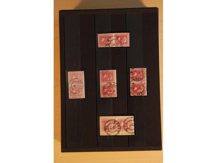 1850/67, sehr reichhaltiger Sammlungsbestand in 8 Kassetten und 3 Briefalben, ab der ersten Ausgabe mit einer Vielzahl von Ei