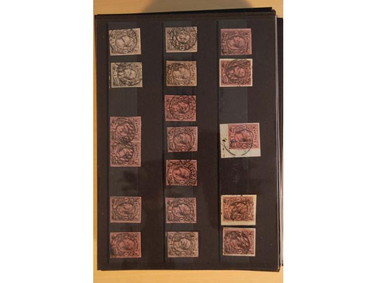 1850/67, umfangreicher Sammlungsbestand mit rund 160 Briefen und Ganzsachen, dabei rund 40 Nr 1 mit auch besseren Stempeln un