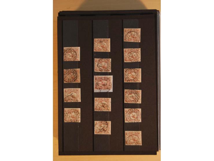 1850/67, umfangreicher Sammlungsbestand mit rund 160 Briefen und Ganzsachen, dabei rund 40 Nr 1 mit auch besseren Stempeln un