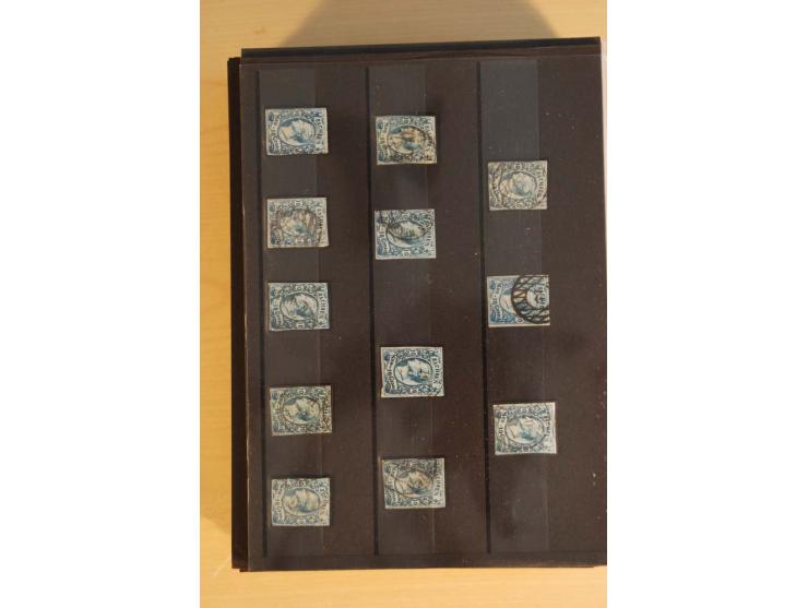 1850/67, umfangreicher Sammlungsbestand mit rund 160 Briefen und Ganzsachen, dabei rund 40 Nr 1 mit auch besseren Stempeln un