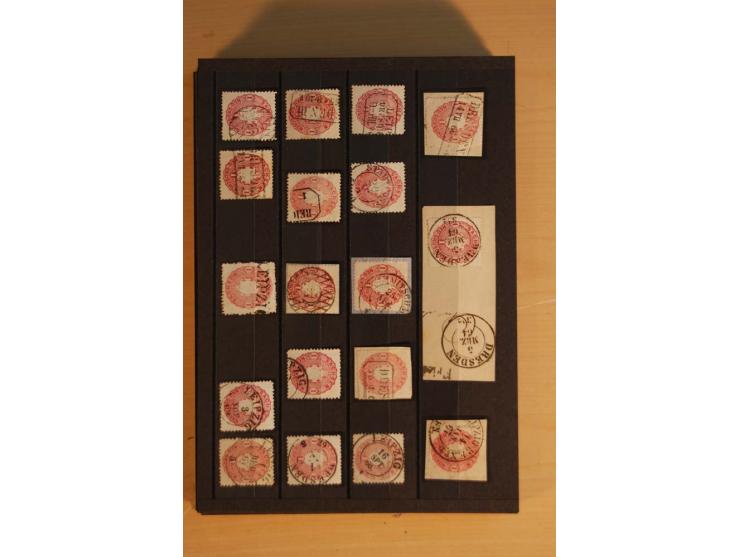 1850/67, umfangreicher Sammlungsbestand mit rund 160 Briefen und Ganzsachen, dabei rund 40 Nr 1 mit auch besseren Stempeln un