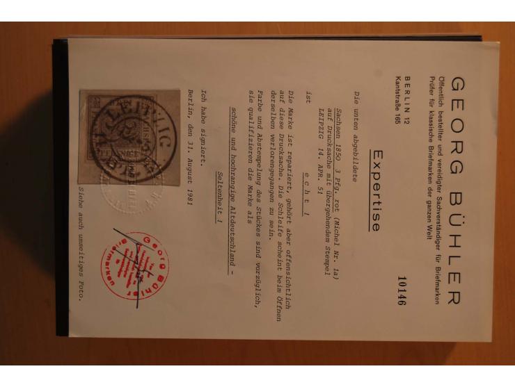 1850/67, umfangreicher Sammlungsbestand mit rund 160 Briefen und Ganzsachen, dabei rund 40 Nr 1 mit auch besseren Stempeln un