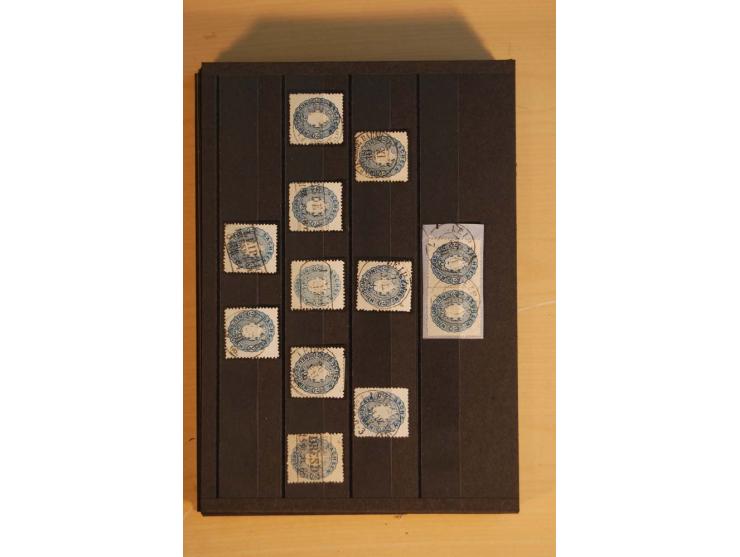 1850/67, umfangreicher Sammlungsbestand mit rund 160 Briefen und Ganzsachen, dabei rund 40 Nr 1 mit auch besseren Stempeln un