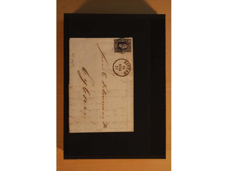 1850/67, umfangreicher Sammlungsbestand mit rund 160 Briefen und Ganzsachen, dabei rund 40 Nr 1 mit auch besseren Stempeln un