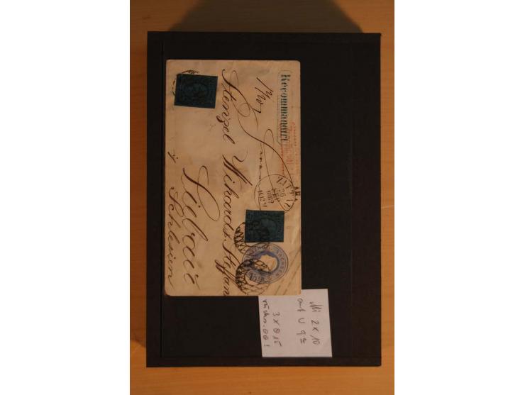 1850/67, umfangreicher Sammlungsbestand mit rund 160 Briefen und Ganzsachen, dabei rund 40 Nr 1 mit auch besseren Stempeln un