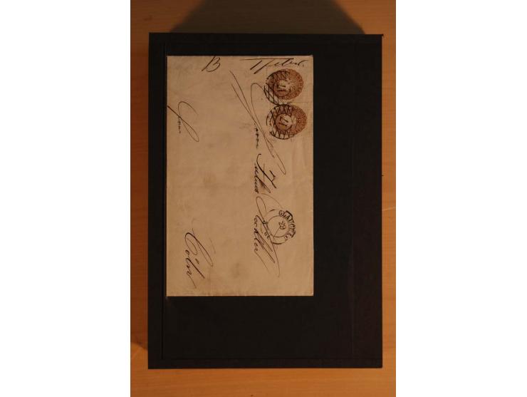 1850/67, umfangreicher Sammlungsbestand mit rund 160 Briefen und Ganzsachen, dabei rund 40 Nr 1 mit auch besseren Stempeln un