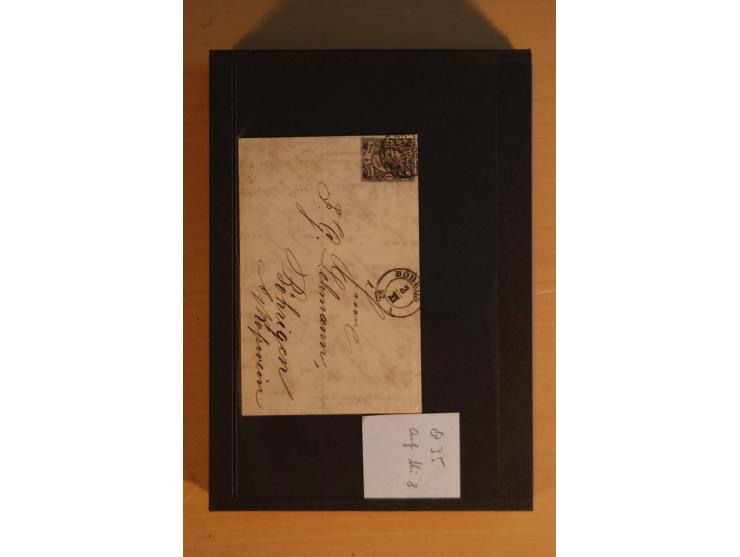 1850/67, umfangreicher Sammlungsbestand mit rund 160 Briefen und Ganzsachen, dabei rund 40 Nr 1 mit auch besseren Stempeln un