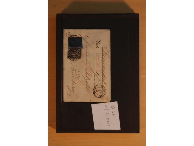 1850/67, umfangreicher Sammlungsbestand mit rund 160 Briefen und Ganzsachen, dabei rund 40 Nr 1 mit auch besseren Stempeln un