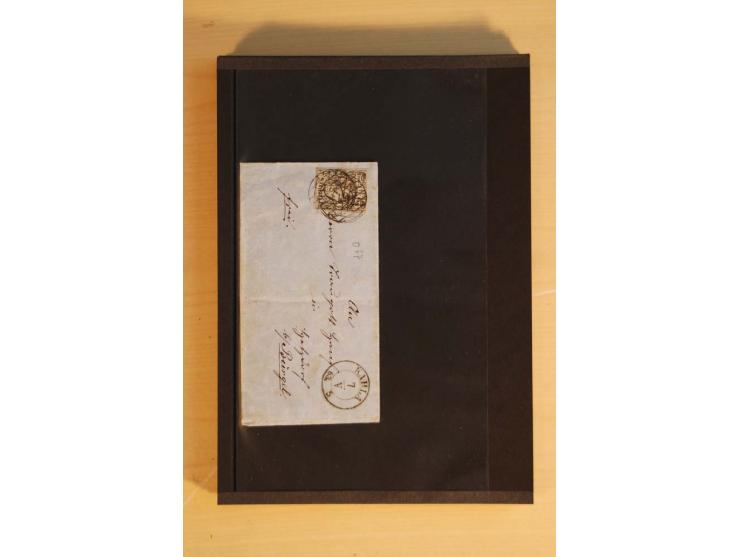 1850/67, umfangreicher Sammlungsbestand mit rund 160 Briefen und Ganzsachen, dabei rund 40 Nr 1 mit auch besseren Stempeln un