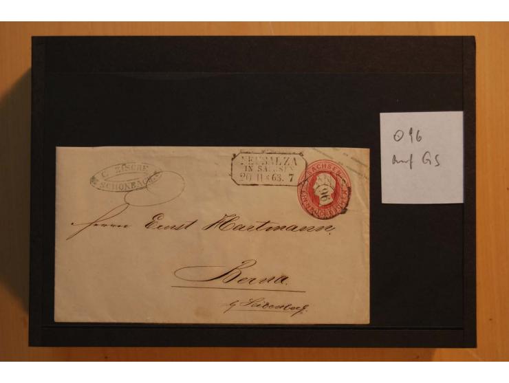 1850/67, umfangreicher Sammlungsbestand mit rund 160 Briefen und Ganzsachen, dabei rund 40 Nr 1 mit auch besseren Stempeln un