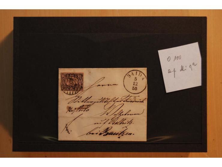1850/67, umfangreicher Sammlungsbestand mit rund 160 Briefen und Ganzsachen, dabei rund 40 Nr 1 mit auch besseren Stempeln un