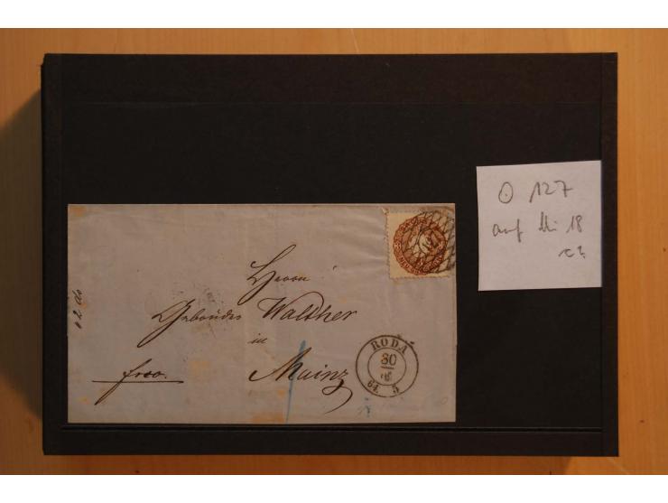 1850/67, umfangreicher Sammlungsbestand mit rund 160 Briefen und Ganzsachen, dabei rund 40 Nr 1 mit auch besseren Stempeln un