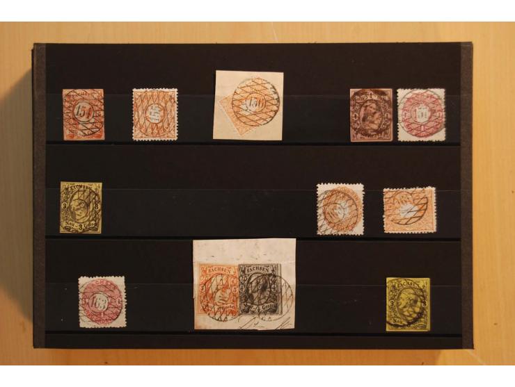 1850/67, umfangreicher Sammlungsbestand mit rund 160 Briefen und Ganzsachen, dabei rund 40 Nr 1 mit auch besseren Stempeln un