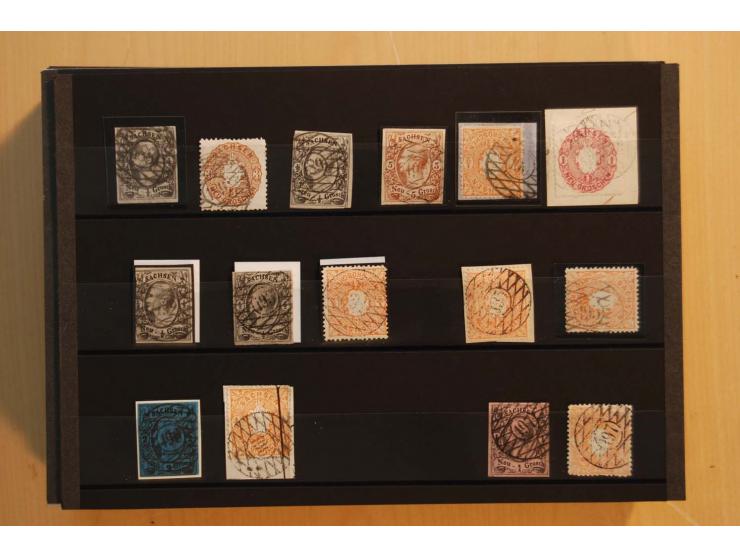 1850/67, umfangreicher Sammlungsbestand mit rund 160 Briefen und Ganzsachen, dabei rund 40 Nr 1 mit auch besseren Stempeln un