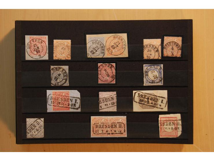 1850/67, umfangreicher Sammlungsbestand mit rund 160 Briefen und Ganzsachen, dabei rund 40 Nr 1 mit auch besseren Stempeln un
