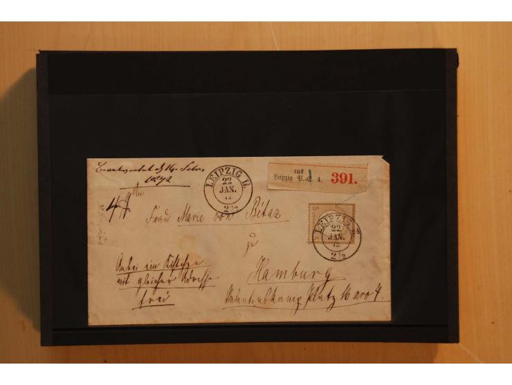 1850/67, umfangreicher Sammlungsbestand mit rund 160 Briefen und Ganzsachen, dabei rund 40 Nr 1 mit auch besseren Stempeln un