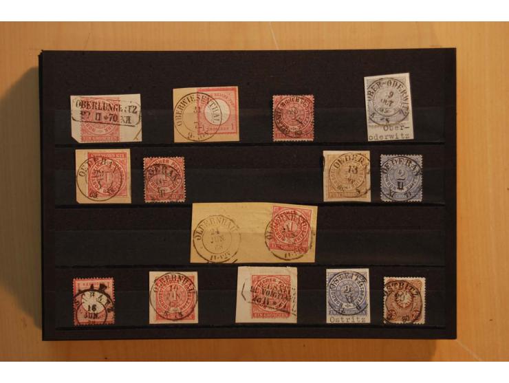 1850/67, umfangreicher Sammlungsbestand mit rund 160 Briefen und Ganzsachen, dabei rund 40 Nr 1 mit auch besseren Stempeln un