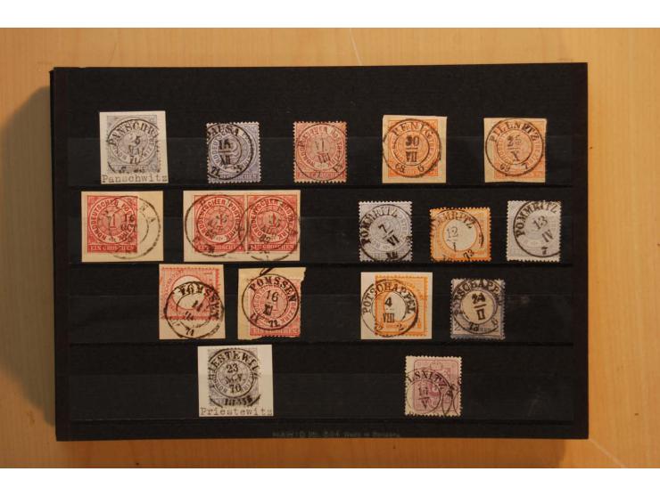 1850/67, umfangreicher Sammlungsbestand mit rund 160 Briefen und Ganzsachen, dabei rund 40 Nr 1 mit auch besseren Stempeln un