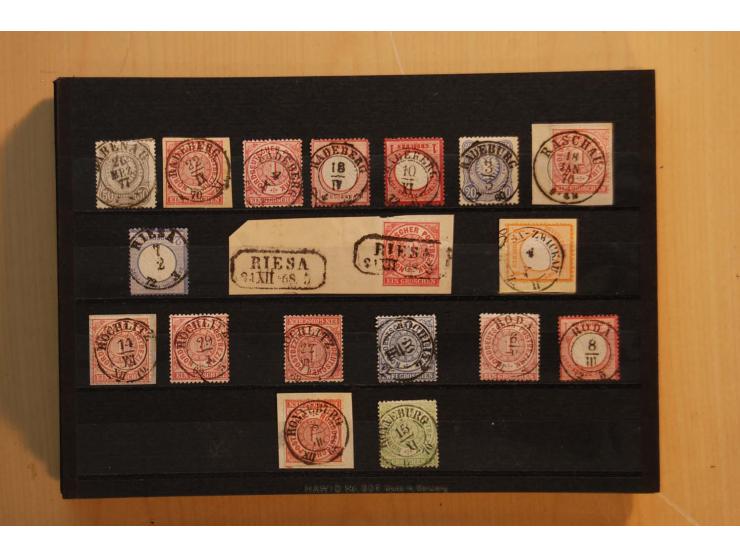 1850/67, umfangreicher Sammlungsbestand mit rund 160 Briefen und Ganzsachen, dabei rund 40 Nr 1 mit auch besseren Stempeln un