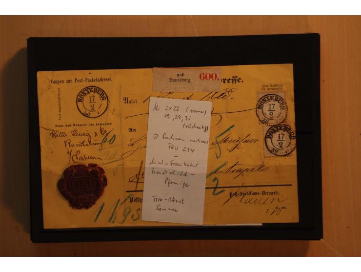 1850/67, umfangreicher Sammlungsbestand mit rund 160 Briefen und Ganzsachen, dabei rund 40 Nr 1 mit auch besseren Stempeln un