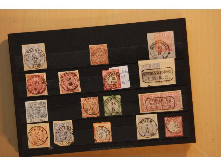 1850/67, umfangreicher Sammlungsbestand mit rund 160 Briefen und Ganzsachen, dabei rund 40 Nr 1 mit auch besseren Stempeln un