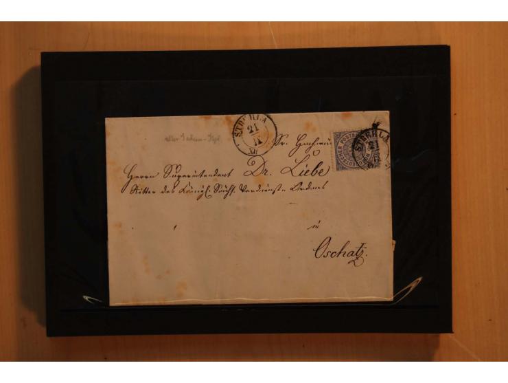 1850/67, umfangreicher Sammlungsbestand mit rund 160 Briefen und Ganzsachen, dabei rund 40 Nr 1 mit auch besseren Stempeln un