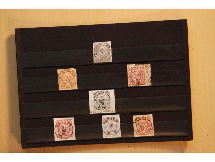 1850/67, umfangreicher Sammlungsbestand mit rund 160 Briefen und Ganzsachen, dabei rund 40 Nr 1 mit auch besseren Stempeln un