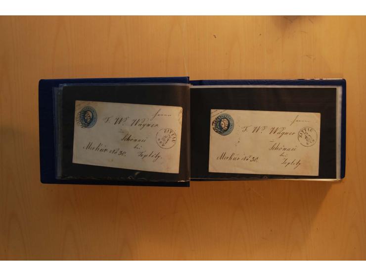 1850/67, umfangreicher Sammlungsbestand mit rund 160 Briefen und Ganzsachen, dabei rund 40 Nr 1 mit auch besseren Stempeln un