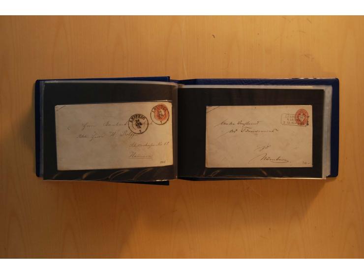 1850/67, umfangreicher Sammlungsbestand mit rund 160 Briefen und Ganzsachen, dabei rund 40 Nr 1 mit auch besseren Stempeln un