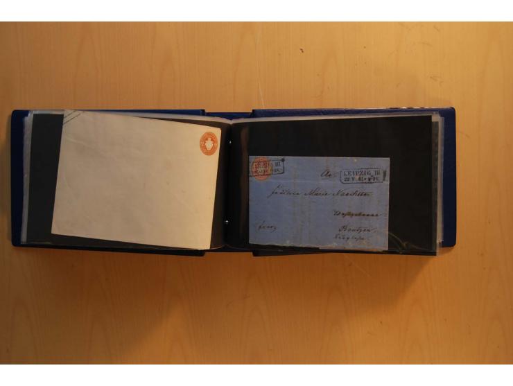 1850/67, umfangreicher Sammlungsbestand mit rund 160 Briefen und Ganzsachen, dabei rund 40 Nr 1 mit auch besseren Stempeln un