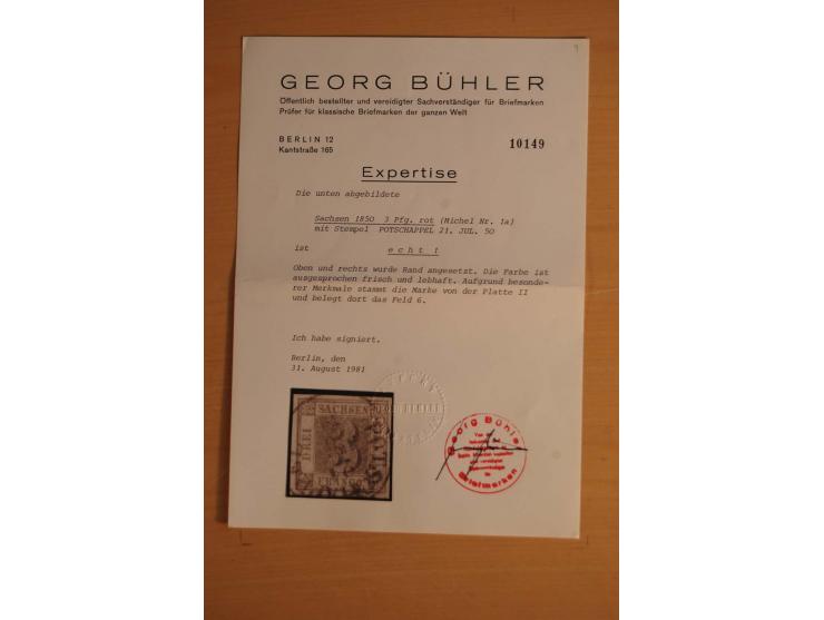 1850/67, umfangreicher Sammlungsbestand mit rund 160 Briefen und Ganzsachen, dabei rund 40 Nr 1 mit auch besseren Stempeln un