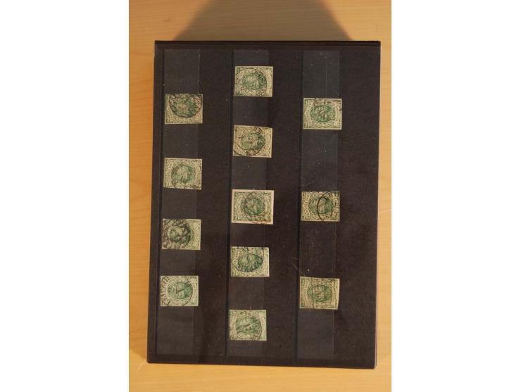 1850/67, umfangreicher Sammlungsbestand mit rund 160 Briefen und Ganzsachen, dabei rund 40 Nr 1 mit auch besseren Stempeln un
