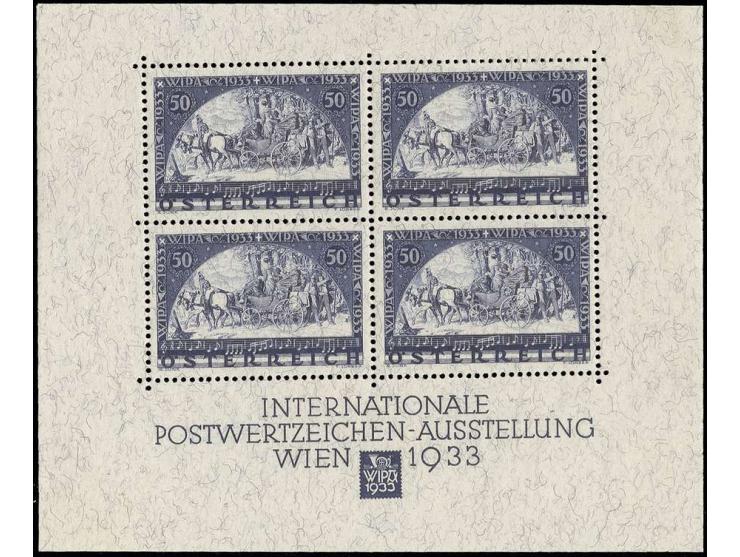 WIPA-Block, postfrisch, mit üblichen Klebestellen (Mi. 3.700,-)