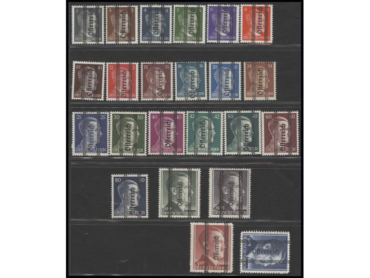 1945, Grazer Aufdruck: 1-80 Pfg. und 1-3 M. in Type I sowie 5 M. in Type II, postfrisch, sign. Weihs