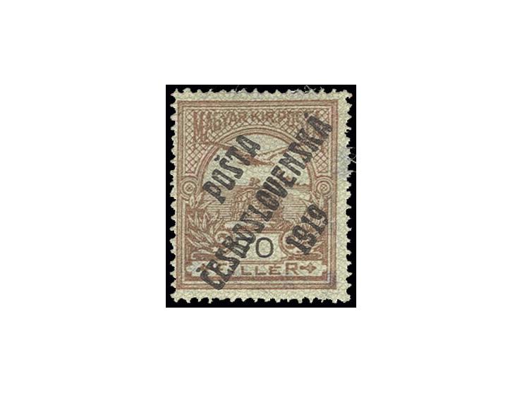 70 f. brown on greenish, unused, fine, a scarce stamp, only 150 issued, sign Leseticky and Bloch with certificate
