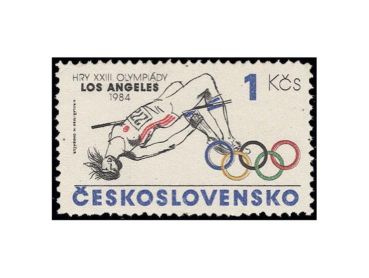 1984 Los Angeles Summer Olympics, unissued 1k. with inscriptions at top "Hry XXIII Olympiady Los Angeles 1984", regummed, usu