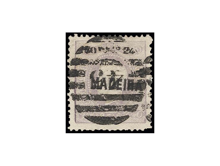  240 r. lilac, good colour and perforation, used with barred "45", very fine