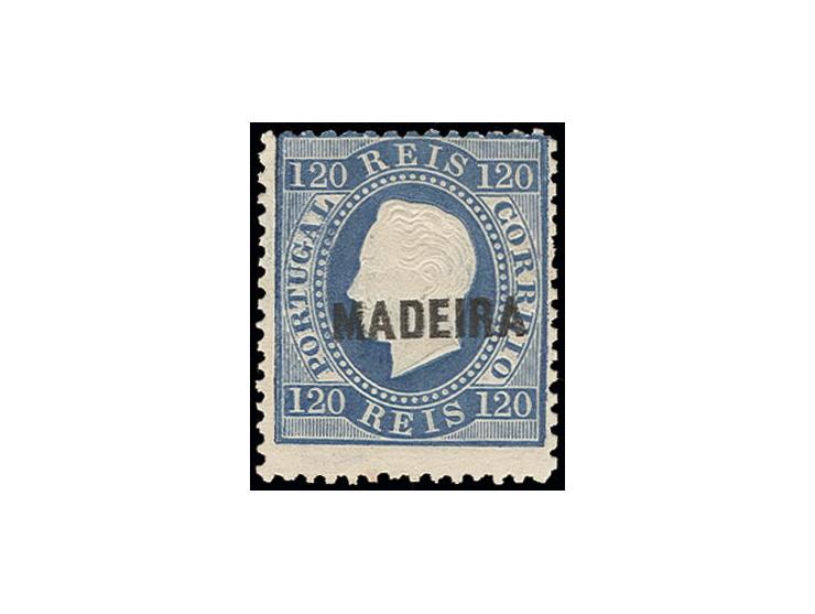  120 r. blue, very fresh colour and good perforation, unused, fine, signed Roig