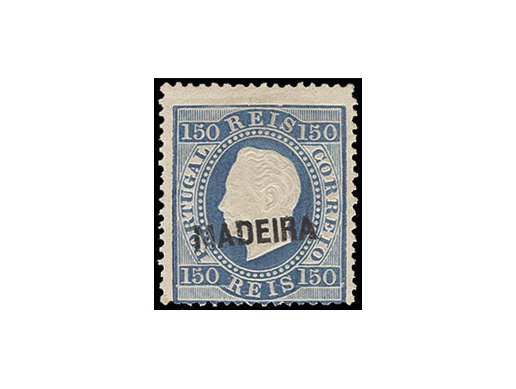 150 r. blue, fresh colour and good perforation, unused, fine