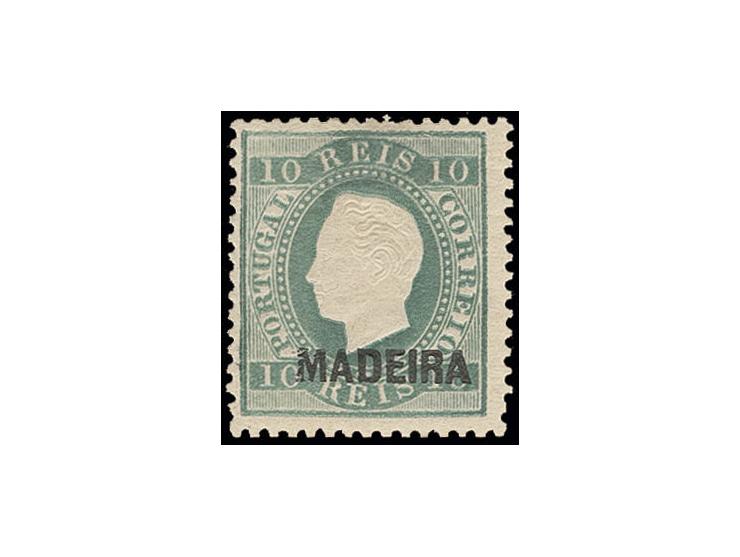 SOBREGANCA B: 10 r. blue-green, unused, fine