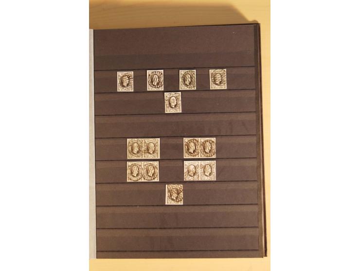 SAMMLUNG MARKEN: 1850/67, ungebrauchte und gestempelte reichhaltige Sammlung, beginnend mit 12 Stück Nr. 1 (teils Randstücke)