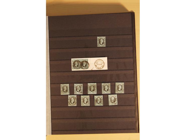 SAMMLUNG MARKEN: 1850/67, ungebrauchte und gestempelte reichhaltige Sammlung, beginnend mit 12 Stück Nr. 1 (teils Randstücke)