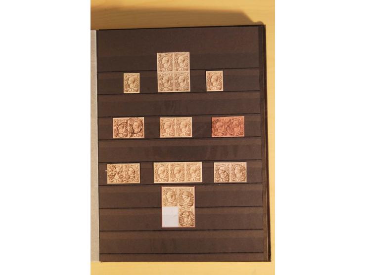 SAMMLUNG MARKEN: 1850/67, ungebrauchte und gestempelte reichhaltige Sammlung, beginnend mit 12 Stück Nr. 1 (teils Randstücke)