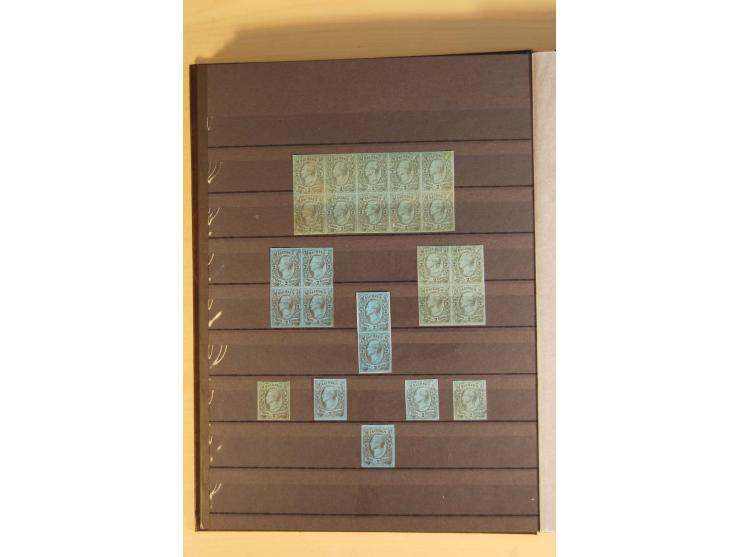 SAMMLUNG MARKEN: 1850/67, ungebrauchte und gestempelte reichhaltige Sammlung, beginnend mit 12 Stück Nr. 1 (teils Randstücke)