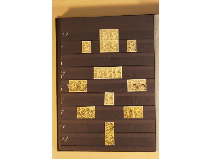 SAMMLUNG MARKEN: 1850/67, ungebrauchte und gestempelte reichhaltige Sammlung, beginnend mit 12 Stück Nr. 1 (teils Randstücke)