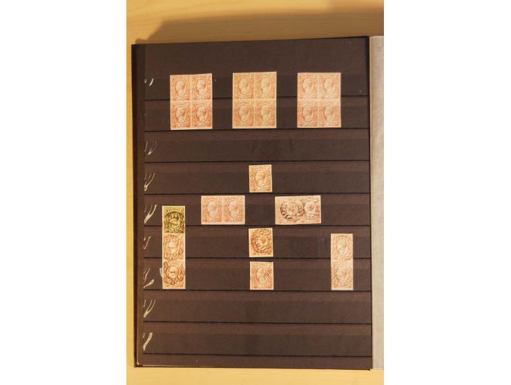 SAMMLUNG MARKEN: 1850/67, ungebrauchte und gestempelte reichhaltige Sammlung, beginnend mit 12 Stück Nr. 1 (teils Randstücke)