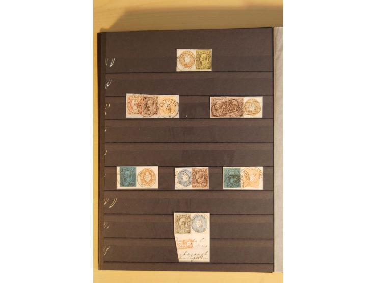 SAMMLUNG MARKEN: 1850/67, ungebrauchte und gestempelte reichhaltige Sammlung, beginnend mit 12 Stück Nr. 1 (teils Randstücke)