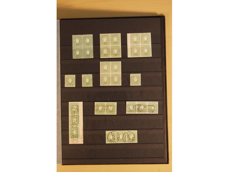 SAMMLUNG MARKEN: 1850/67, ungebrauchte und gestempelte reichhaltige Sammlung, beginnend mit 12 Stück Nr. 1 (teils Randstücke)